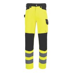 Site Ovett Hi-Vis Trousers Yellow & Black 36" W 32" L