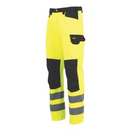 Site Ovett Hi-Vis Trousers Yellow & Black 36" W 32" L