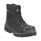 CAT Gravel Size 6  Black Water-Resistant Steel Toe Cap Safety Boots