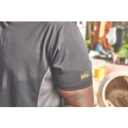 Site Leckman Short Sleeve T-Shirt Black Large 46" Chest