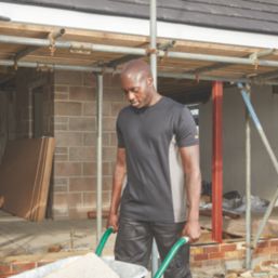 Site Leckman Short Sleeve T-Shirt Black Large 46" Chest