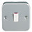 Knightsbridge  20AX 1-Gang DP Metal Clad Control Switch  with White Inserts