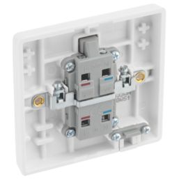 British General 802 Series 20A 1-Gang DP 'Water Heater' Printed Switch White with LED