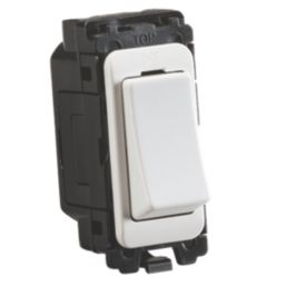 Knightsbridge Curved Edge 20AX Grid DP Control Switch White