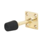 Cylinder Door Stops 64 x 38mm Polished Brass Effect 5 Pack
