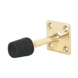 Cylinder Door Stops 64 x 38mm Polished Brass Effect 5 Pack
