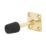 Cylinder Door Stops 64 x 38mm Polished Brass Effect 5 Pack