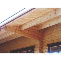 Shire Kingswood 19' 6" x 17' 6" (Nominal) Reverse Apex Timber Log Cabin