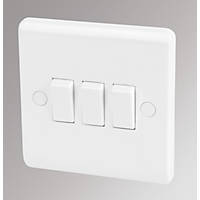 Cooper Wiring Devices Aspire PJS263BK 3-Gang Wall Plate Black 