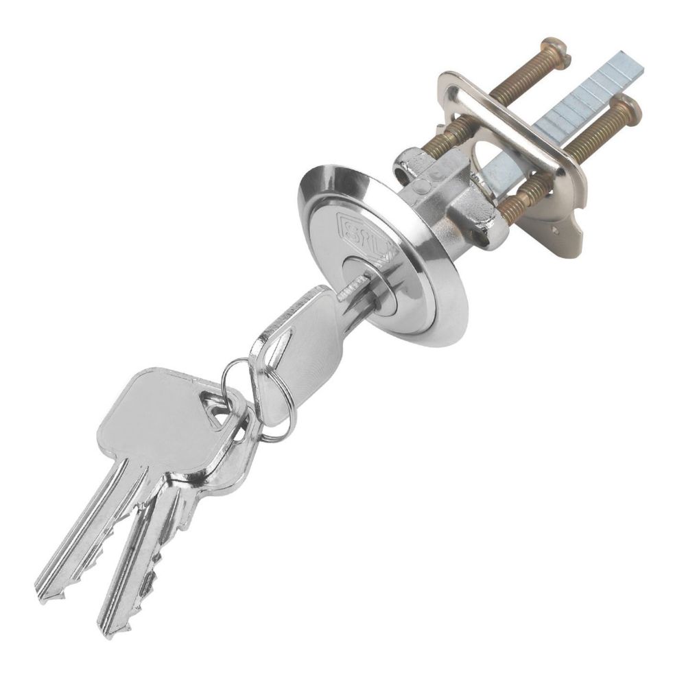 Smith & Locke Fire Rated Replacement Night Latch Rim Cylinder Polished