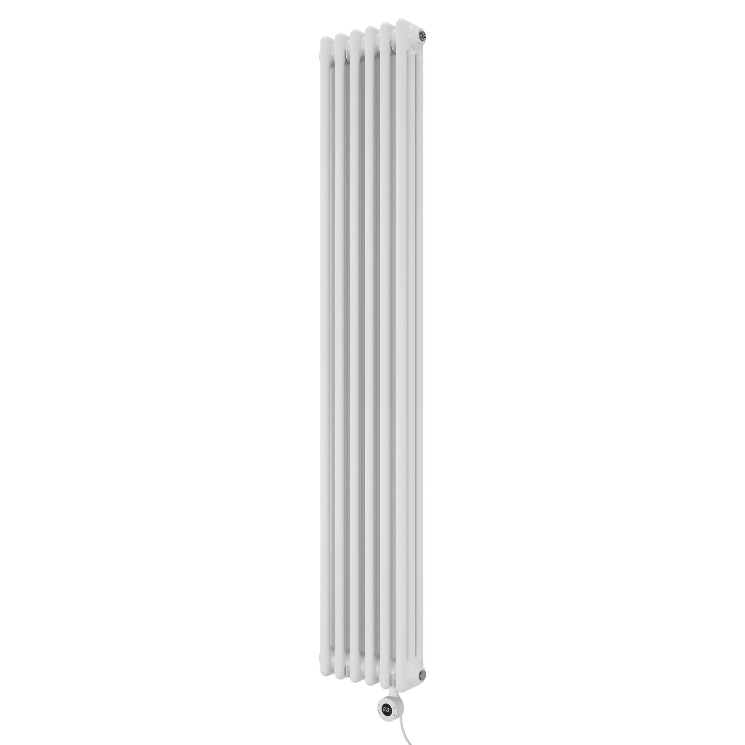 Azur Duke 1200W 3-Column Electric Radiator 1600mm x 290mm White 4095BTU (918AC)