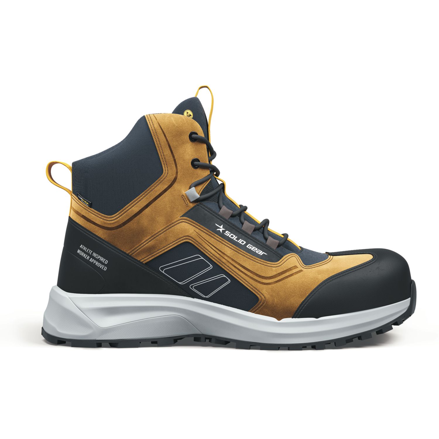 Solid Gear Adapt Size 8 Brown Water-Resistant Safety Boots (918AF)