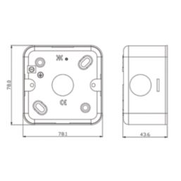 Knightsbridge  4-Module Modular Metal-Clad Back Box (1-2G) 43mm