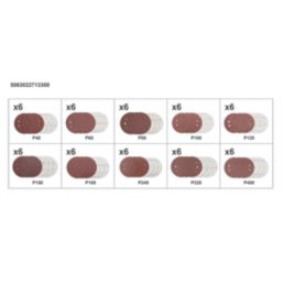 Titan   40-400 Grit 8-Hole Punched Metal, Paint & Wood Sanding Discs 125mm 60 Pack
