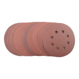 Titan   40-400 Grit 8-Hole Punched Metal, Paint & Wood Sanding Discs 125mm 60 Pack