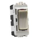 Knightsbridge  20AX Grid DP Control Switch Antique Brass with LED