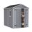 Keter Manor 6' x 8' (Nominal) Apex Resin Shed Grey