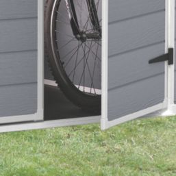 Keter Manor 6' x 8' (Nominal) Apex Resin Shed Grey