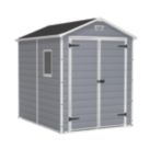 Keter Manor 6' x 8' (Nominal) Apex Resin Shed Grey