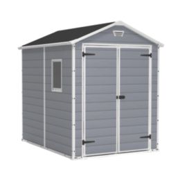 Keter Manor 6' x 8' (Nominal) Apex Resin Shed Grey