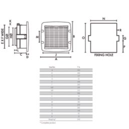 Vent-Axia W162610  (7 1/2") Axial Commercial Extractor Fan  Soft-Tone Grey 220-240V
