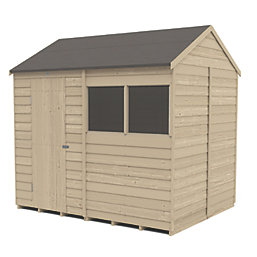 Forest  8' x 6' (Nominal) Reverse Apex Overlap Timber Shed with Base