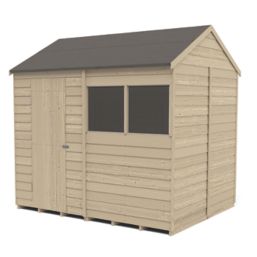 Forest  8' x 6' (Nominal) Reverse Apex Overlap Timber Shed with Base