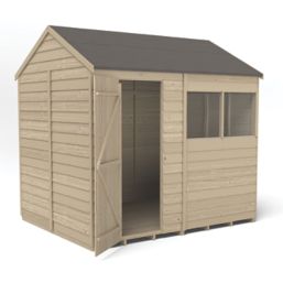 Forest  8' x 6' (Nominal) Reverse Apex Overlap Timber Shed with Base