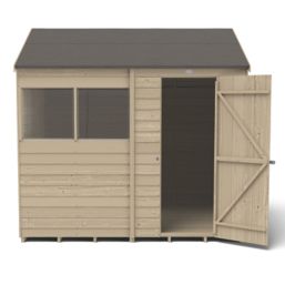 Forest  8' x 6' (Nominal) Reverse Apex Overlap Timber Shed with Base