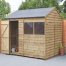 Forest  8' x 6' (Nominal) Reverse Apex Overlap Timber Shed with Base