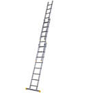 Werner PRO 3-Section Aluminium Square Rung Extension Ladder 5.81m