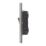 Contactum Lyric 10AX 4-Gang 2-Way Light Switch  Brushed Steel with Black Inserts