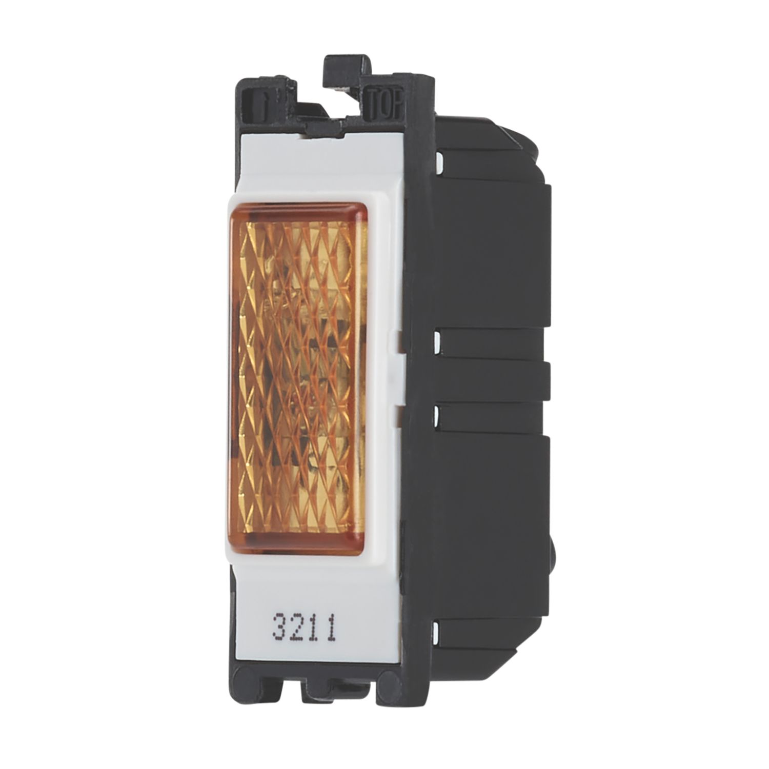 Contactum Amber Neon Power Indicator with White Inserts 230V (918RV)