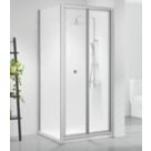 Triton Neo Six  Framed Square Bi-Fold Door Shower Enclosure  Chrome  800mm x 800mm x 1850mm