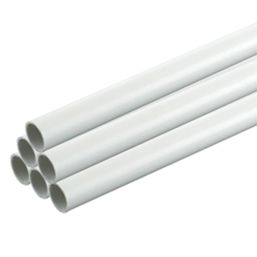 Deta TTE Round uPVC White Conduit 20mm x 2m 20 Pack