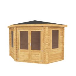 Mercia Corner 9' x 9' (Nominal) Apex Timber Log Cabin