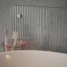 Splashback  Splashback Fluted Clear with Copper Caps 250mm x 600mm x 4mm