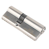 Smith & Locke  1* 6-Pin Double Euro Cylinder Lock 35-45 (80mm) Polished Nickel