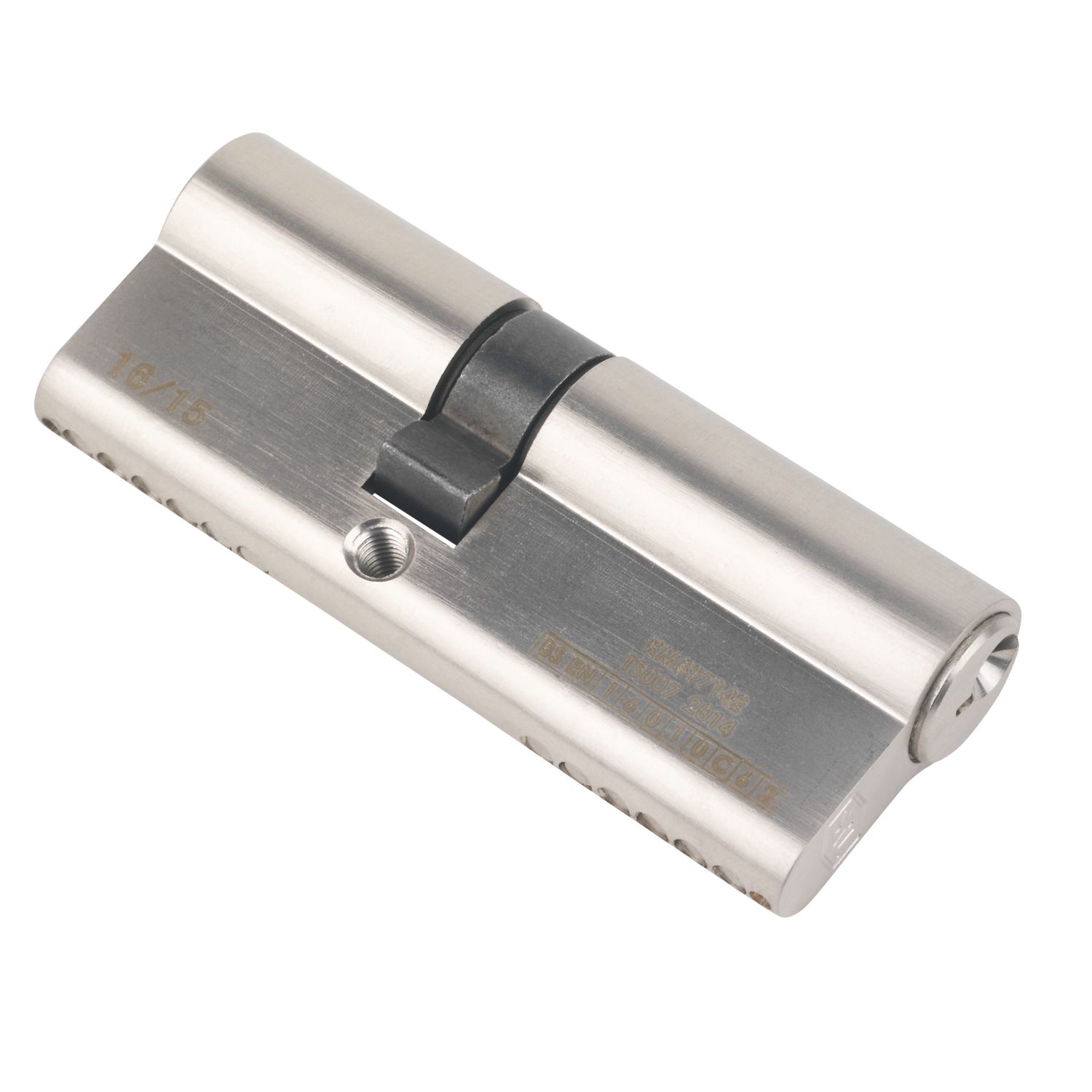 Smith & Locke Fire Rated 1 Star Double 6-Pin Euro Cylinder Lock 35-45 (80mm) Polished Nickel (9190P)