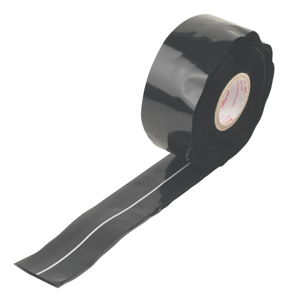 SelfFusing Compression Tape Black 3.6m x 25mm Screwfix