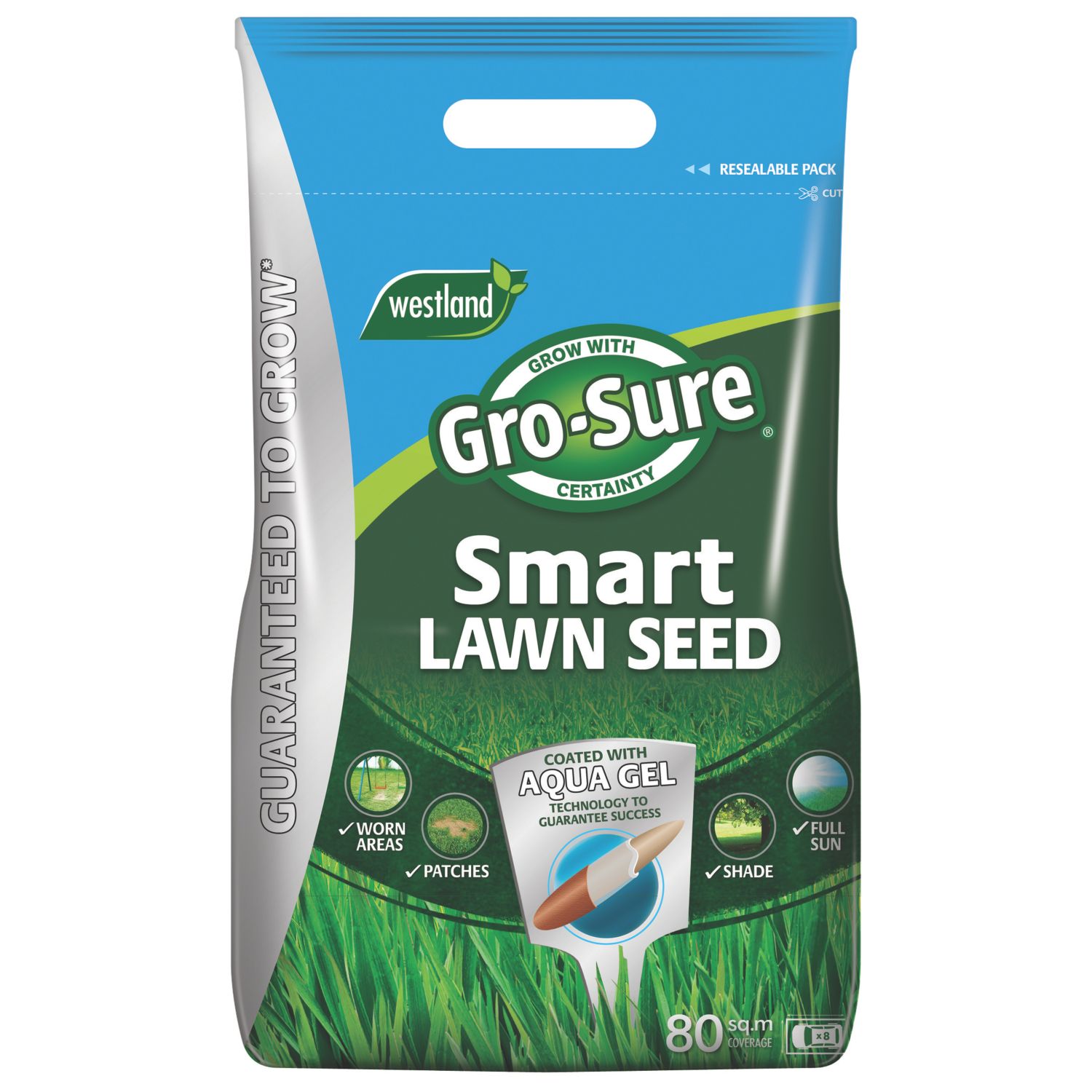 Westland Gro-Sure Smart Grass Seed 80m² 3.2kg (9196G)