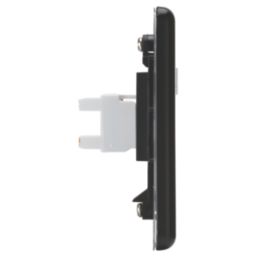 Knightsbridge  1-Gang RJ45 Matt Black with Colour-Matched Inserts