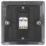 Knightsbridge  1-Gang RJ45 Matt Black with Colour-Matched Inserts