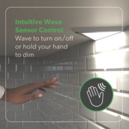 4lite Hampton Triangular LED Silver Warm White Under Cabinet Lights Without Bezel 11W 200lm 3 Pack