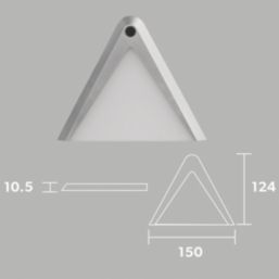 4lite Hampton Triangular LED Silver Warm White Under Cabinet Lights Without Bezel 11W 200lm 3 Pack