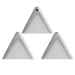 4lite Hampton Triangular LED Silver Warm White Under Cabinet Lights Without Bezel 11W 200lm 3 Pack