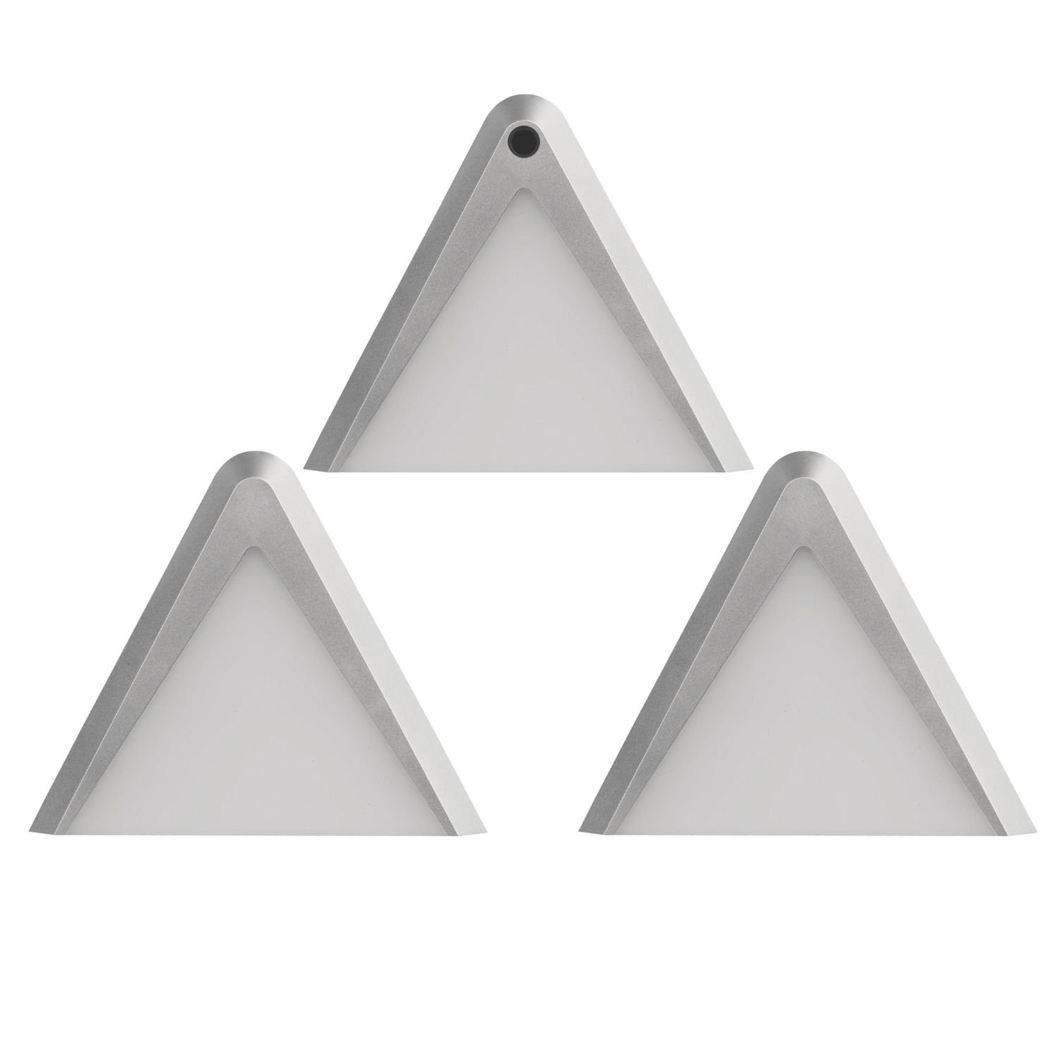 4lite Hampton Triangular LED Silver Warm White Under Cabinet Lights Without Bezel 11W 200lm 3 Pack (919AX)