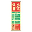 Essentials  Photoluminescent "Fire Extinguisher Lithium-lon" Sign 300mm x 100mm