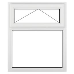 Crystal  Top Opening Clear Triple-Glazed Casement White uPVC Window 1190mm x 965mm