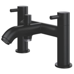 ETAL Bounce Matt Black 142mm Deck Mounted Dual Control Manual Shower Mixer Tap